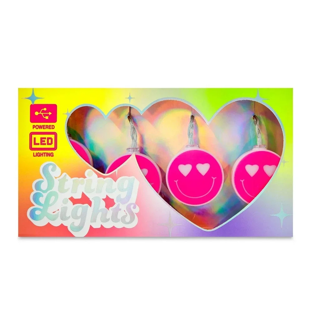 Orbit 10 Light Indoor 5.4 feet USB Smiley Face LED String Light